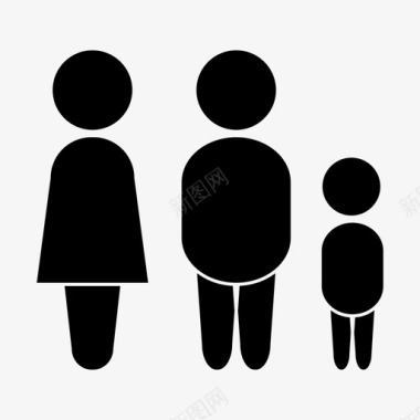 家庭孩子幸福图标图标