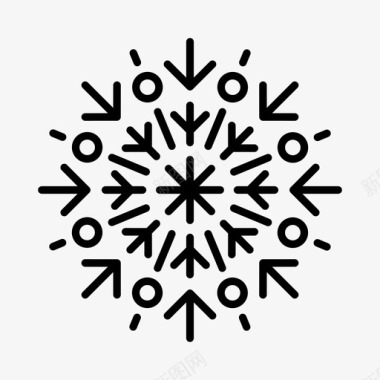 雪花创意雪花北极圣诞节图标图标