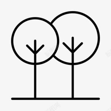 树木生态环保图标图标