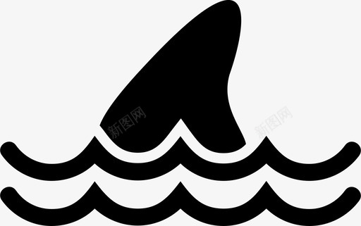 鲨鱼深海鱼图标图标