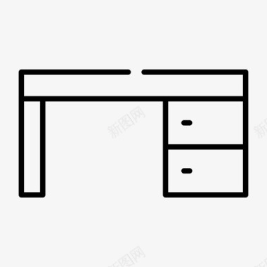 办公室家具桌子家具工作图标图标