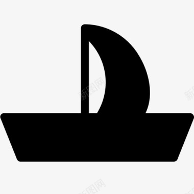 水墨风景画帆船海船图标图标