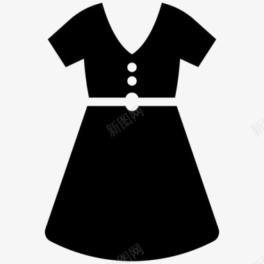 服装女装购物电子商务图标图标