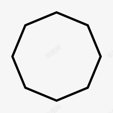 八角形几何体多边形图标图标