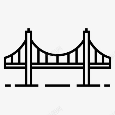 金门大桥缆索著名图标图标