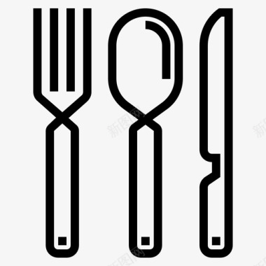 采购产品叉子勺子和牛排刀叉子勺子和牛排刀图标图标