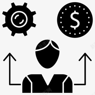 办公室人员标牌市场营销商业金融图标图标