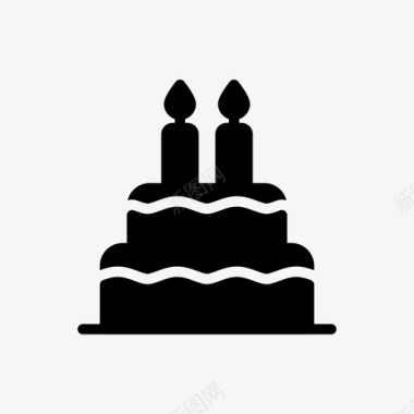 蜡烛生日蛋糕蜡烛图标图标