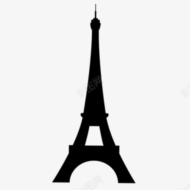 巴黎埃菲尔铁塔法国图标图标