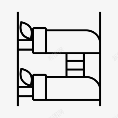 文明宿舍宿舍住宿床位图标图标
