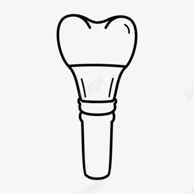 牙种植体基牙陶瓷图标图标