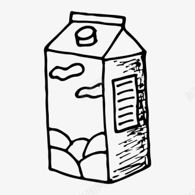 牛奶盒盒子饮料图标图标