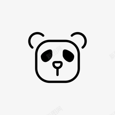 熊猫熊猫动物竹子图标图标