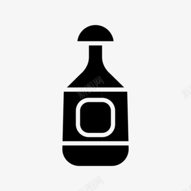 固体瓶子饮料容器图标图标