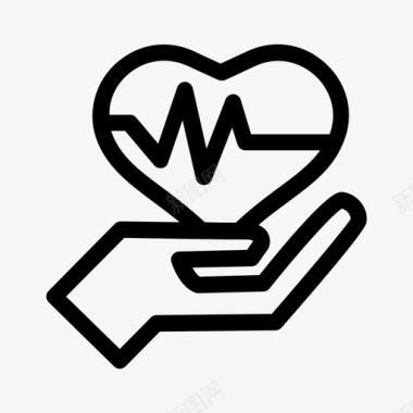 我们的心心手健康图标图标