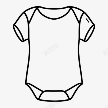 婴儿连体衣婴儿服装爬行服图标图标