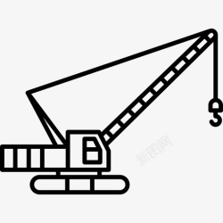 小型起重机小型起重机运输工具和机械图标高清图片