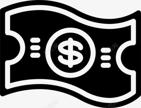 现金美元电子商务图标图标