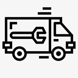 汽车服务卡服务卡车汽车送货图标高清图片