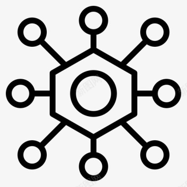 集中网络区块链数据图标图标