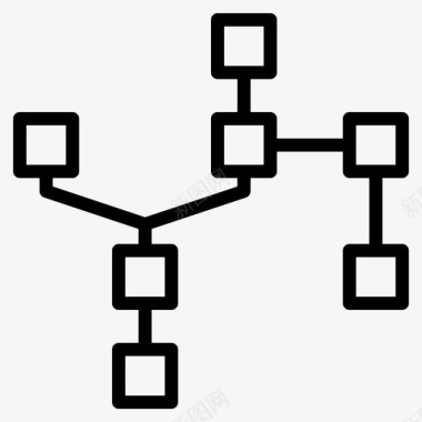 区块链形成图表流程图图标图标