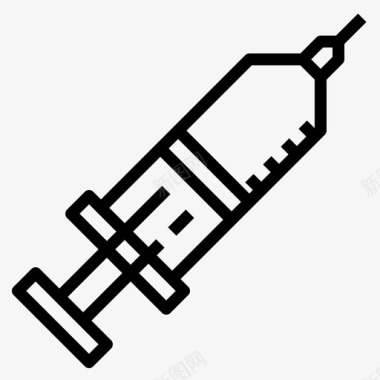 医用药箱一次性注射器皮下注射器注射图标图标