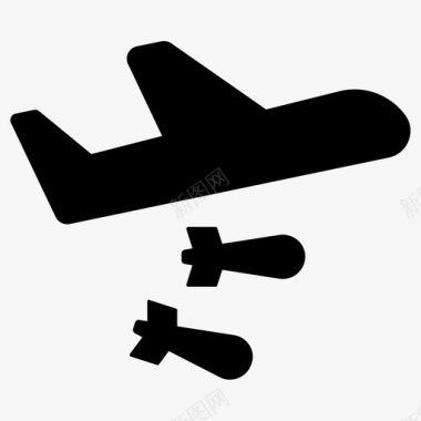战争炸弹飞机图标图标