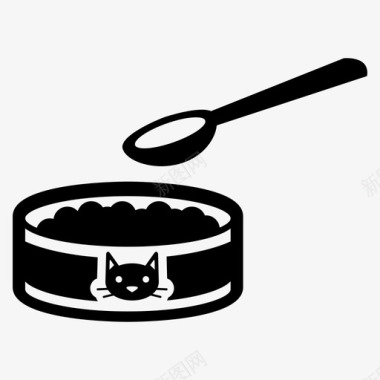 猫粮罐头饲料图标图标