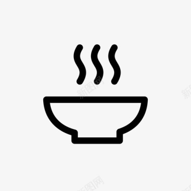 热菜碗咖啡图标图标
