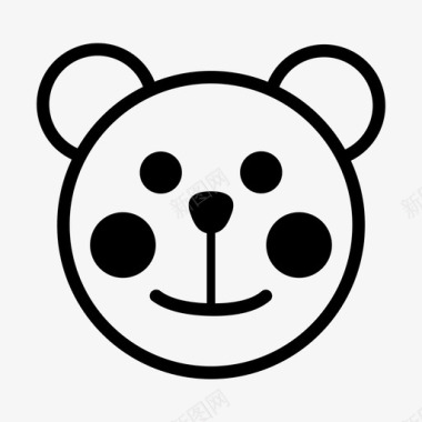 脸红熊表情图标图标
