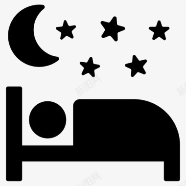 晚上月亮睡觉图标图标