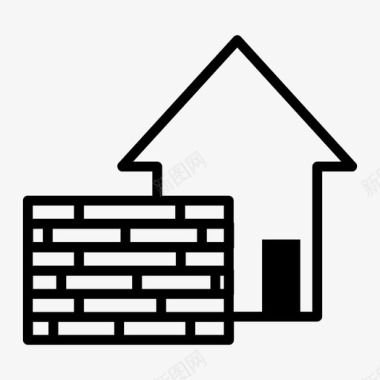 盖房子砖建筑图标图标