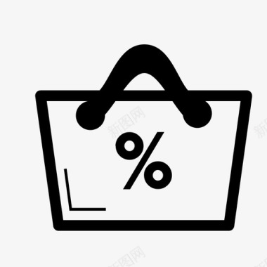 购物袋折扣市场图标图标