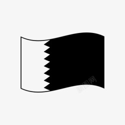国家旅游图标卡塔尔国旗国家旅游图标高清图片