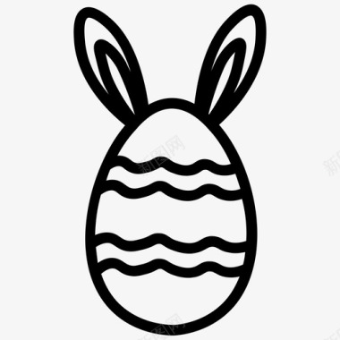 复活节蛋小鸡兔子图标图标