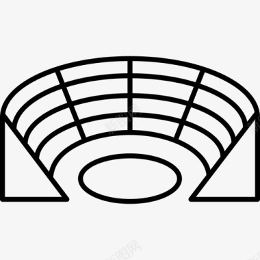 圆形剧场纪念碑表演必须继续图标图标