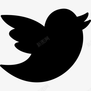 推特鸟标志社交媒体社交网络图标图标