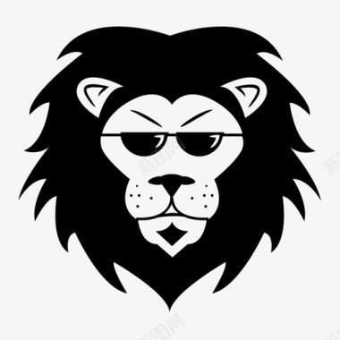 狮子卡通猫图标图标
