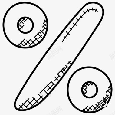 百分比统计图百分比比率银行和金融涂鸦图标图标