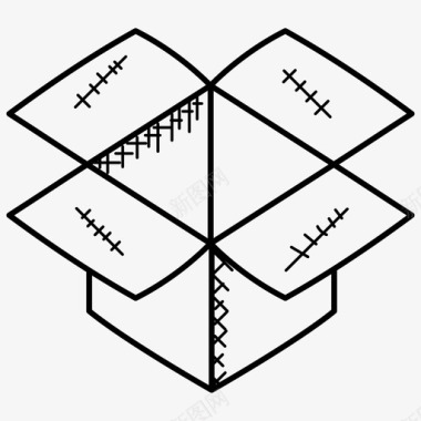 随机送盒子纸板箱送货箱图标图标