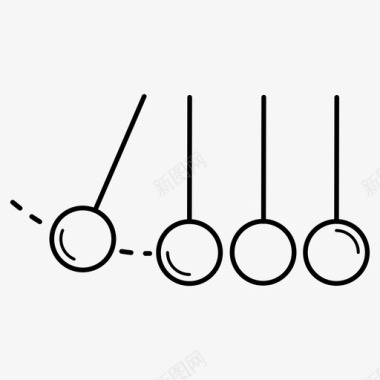 钟摆因果关系流动牛顿摇篮图标图标
