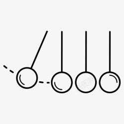 摇篮标志因果关系流动牛顿摇篮图标高清图片