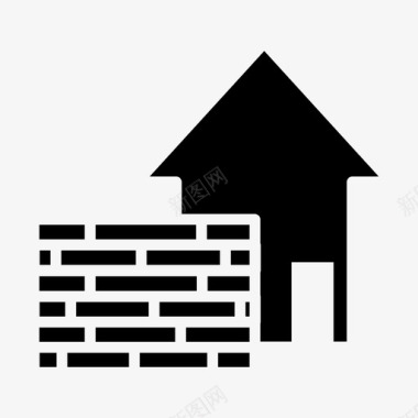盖房子砖建筑图标图标