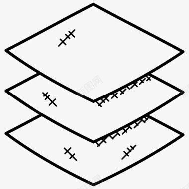 纸张层纸张堆叠图标图标