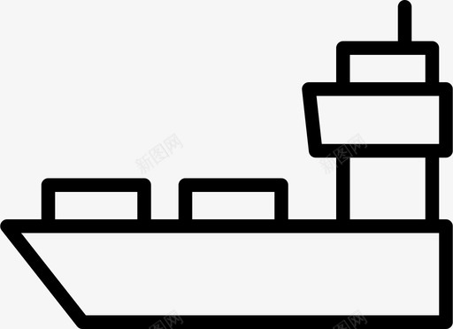 货船货船集装箱物流图标图标