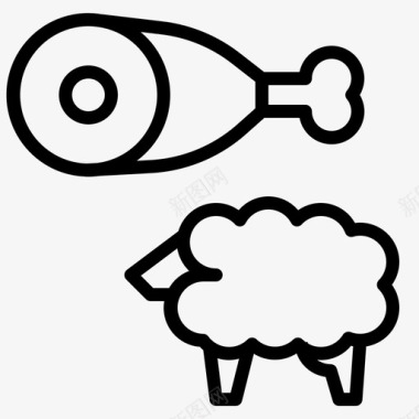 羊肉母羊肉图标图标