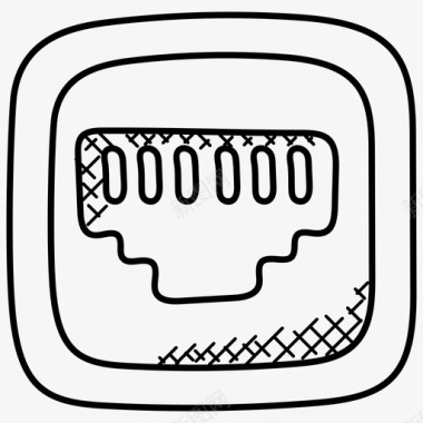涂鸦特效背景lan端口以太网集线器网络集线器图标图标