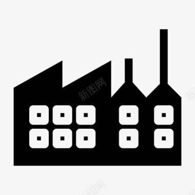 工厂质量工厂建筑工业图标图标