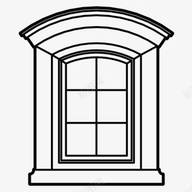 窗户建筑古典窗户图标图标