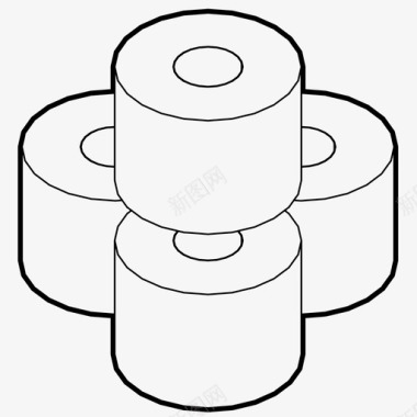 卫生宣传海报卫生纸浴室纸卷图标图标